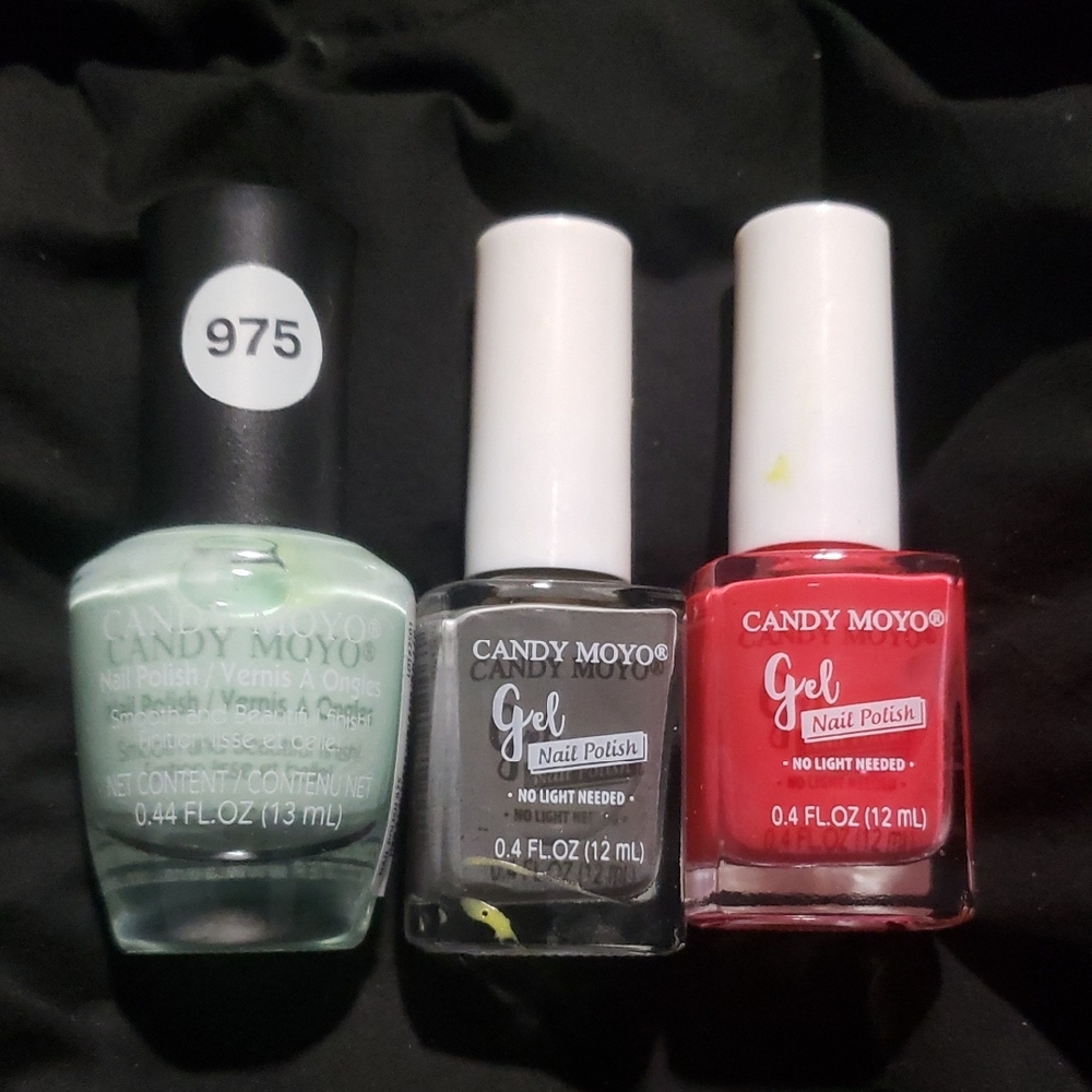 Candy Moyo Nail Polish 975 Seafoam, Gray, And Pink-Orange New
